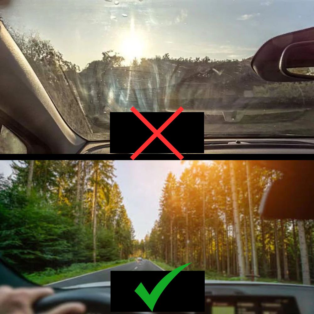 カーウインドークリーニングブラシ(マイクロファイバー2本付属)