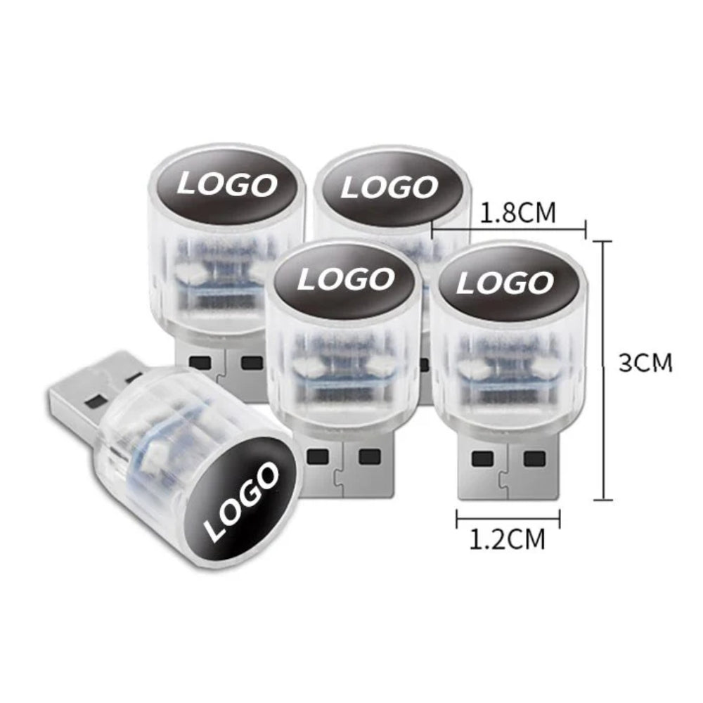 Mini luce LED USB decorativa per interni auto
